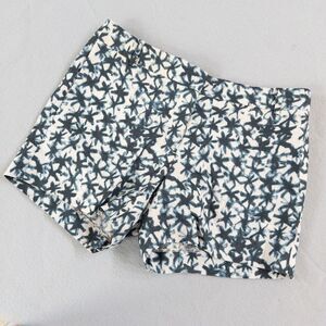 J.Crew Women's 4 Navy Ivory Starfish Cinema Print Linen‎ Shorts Beach Summer
